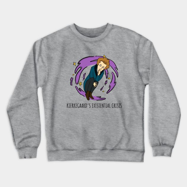 Kierkegaard's Existential Crisis Crewneck Sweatshirt by unexaminedlife